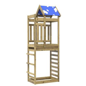 vidaXL Torre da Gioco Marrone Legno Impregnato Solido