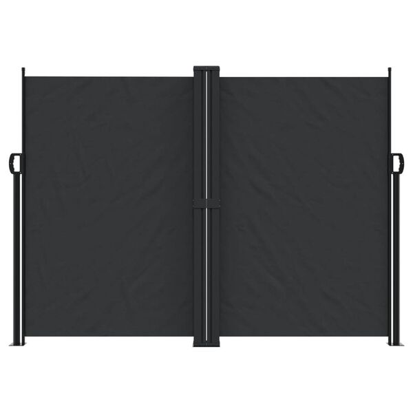 vidaXL Tenda da Sole Laterale Retrattile Nera 180x600 cm