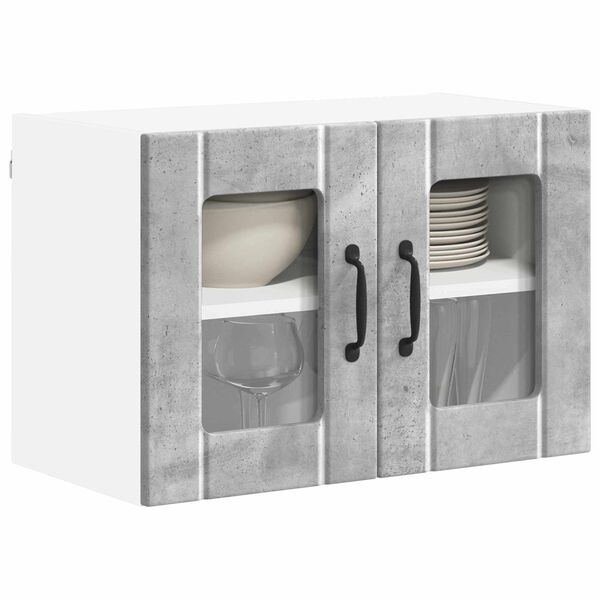vidaXL Mobile da cucina 2 pcs Grigio cemento 60 x 31 x 40 cm