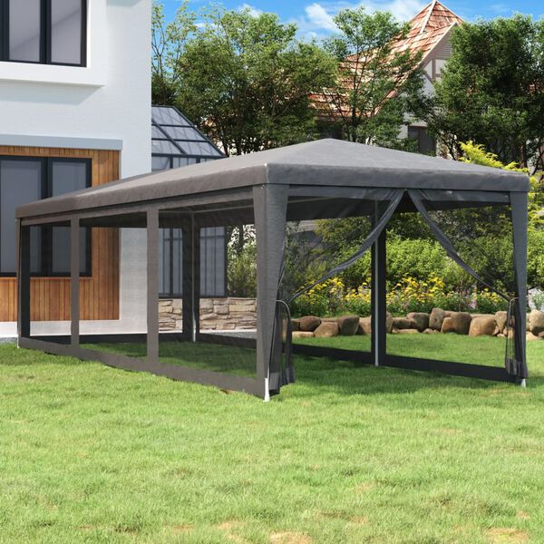 vidaXL Tenda per Feste con 8 Pareti in Rete Antracite 3x9 m in HDPE