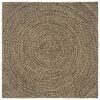 vidaXL Tappeti per area Naturale e Nero 160 x 160 cm Juta