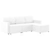 vidaXL Divano Letto Modulare a 3 Posti Bianco in Similpelle