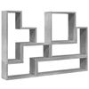 vidaXL Scaffale a Parete Grigio Cemento 90x12x64 cm Legno Multistrato