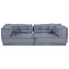 vidaXL Divano modulare 3 pcs Grigio 140 x 70 x 36 cm Tessuto