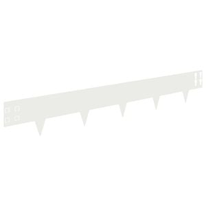 vidaXL Bordura per Prato 20 pz 100 x 15 cm Acciaio Bianco