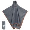 vidaXL Poncho Antipioggia Cappuccio Design 2 in 1 Arancione 223x145 cm
