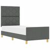 vidaXL Struttura del letto Grigio scuro 80 x 200 cm Tessuto