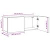 vidaXL Mobile TV a Parete Rovere Artigianale 100x30x41 cm