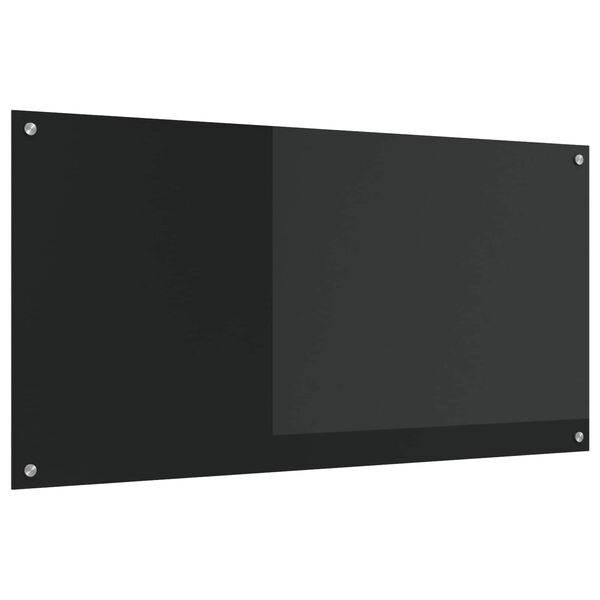 vidaXL Rivestimento da Cucina Nero 120 x 60 cm vetro temperato