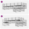vidaXL Set divani 8 pcs Naturale Legno di Acacia Massello