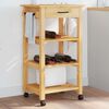 vidaXL Carrello da Cucina MONZA 48x40x88,5 cm in Legno Massello di Pino