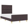 vidaXL Struttura del letto Marrone scuro 120 x 190 cm Tessuto