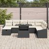 vidaXL Set Divano da Giardino 9 pcs Nero polyrattan