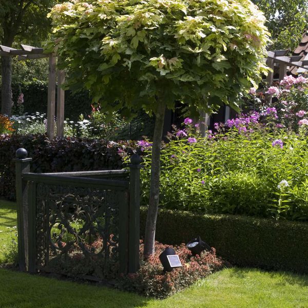 Luxform Luce Solare a LED Faretti Lazise 2 pz Nero 44239