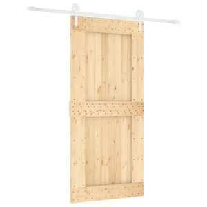 vidaXL Porta scorrevole Naturale e Bianco 95 x 210 cm