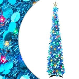 vidaXL Albero di Natale LED pop-up con stella 120 cm 50 LED PET Blu