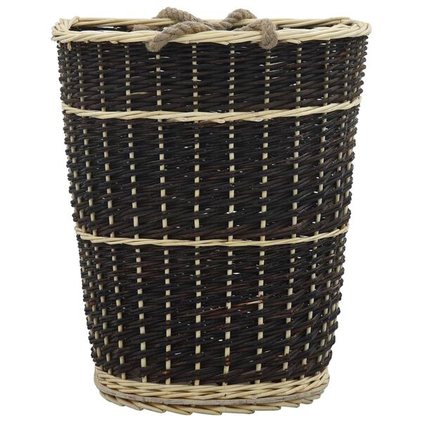 vidaXL Cesta per Legna con Spallacci 50x44x58cm Salice Naturale