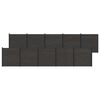 vidaXL Set di Recinzione 10 pz 1737 x 186 cm WPC e Alluminio Nero