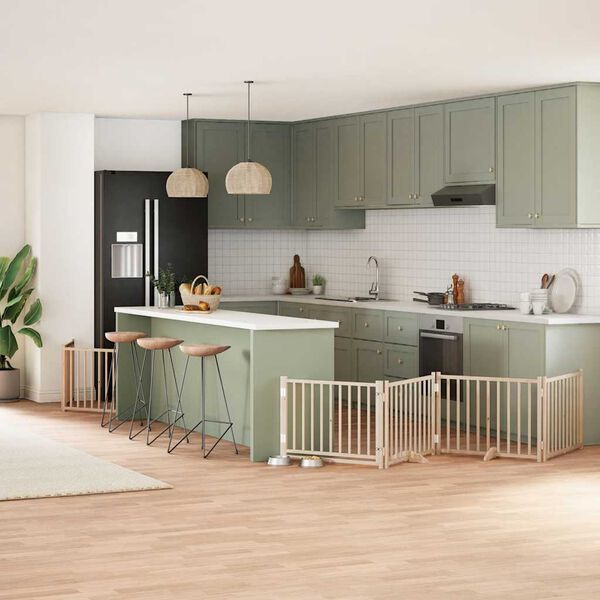 vidaXL Cancello per Cani Porta Pieghevole 10 Pannelli 800 cm in Pioppo