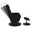 vidaXL Poltrona Massaggiante Reclinabile con Poggiapiedi Nera Velluto