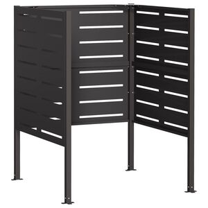 vidaXL Schermo per bidone della spazzatura 85 x 85 x 113 cm Acciaio