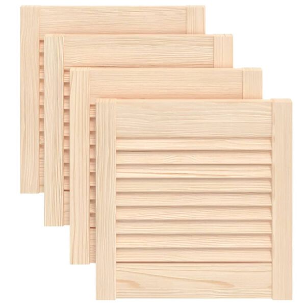 vidaXL Ante con Design a Lamelle 4 pz 39,5x39,4 cm in Legno di Pino