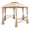vidaXL Gazebo Padiglione da Giardino con Tende Esagonale 360x265 cm