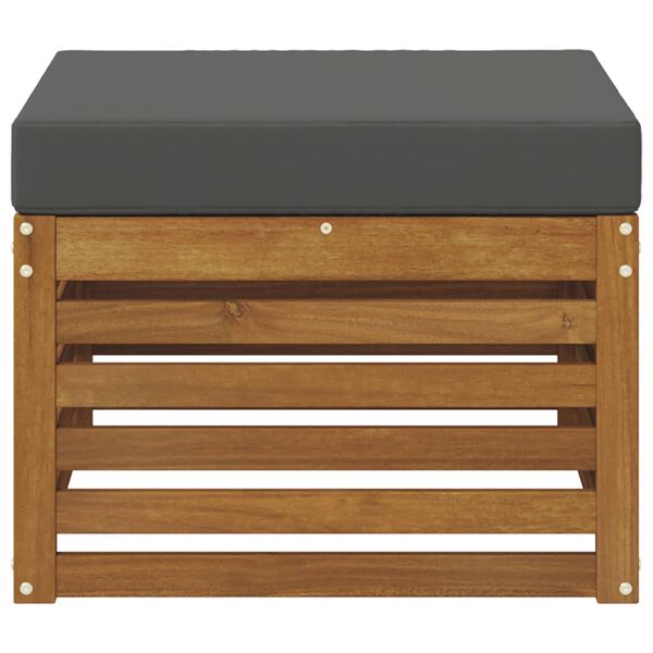 vidaXL Poggiapiedi da Esterno Legno di Acacia Massello Naturale