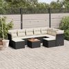 vidaXL Set Divani da Giardino 10pz con Cuscini in Polyrattan Nero
