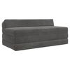 vidaXL Divano Letto Pieghevole Grigio Scuro 120 x 60 x 49 cm Tessuto