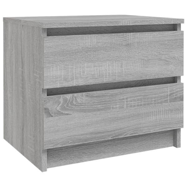 vidaXL Comodino Grigio Sonoma 50x39x43,5 cm in Legno Multistrato