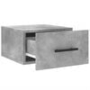 vidaXL Comodini a Muro 2 pz Grigio Cemento 35x35x20 cm