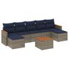 vidaXL Set Divani da Giardino 8 pz con Cuscini Grigio in Polyrattan