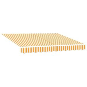 vidaXL Telo di ricambio per tenda da sole Giallo e Bianco 2,5 x 2 m