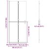 vidaXL Parete doccia Walk-in Oro e trasparente 80 x 190 cm