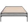 vidaXL Giroletto Grigio Sonoma 90x200 cm Legno Multistrato e Metallo