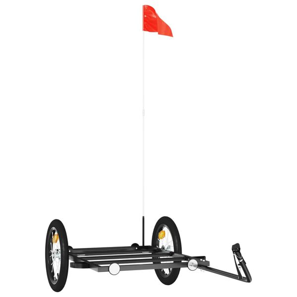 vidaXL Rimorchio da Bici Nero 126x63x34 cm in Ferro