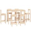 vidaXL Set da Bar 7 pz in Legno Massello di Pino