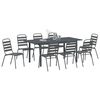 vidaXL Set da Pranzo per Giardino 9 pcs Antracite