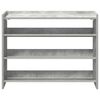 vidaXL Scarpiera Grigio Cemento 80x25x62 cm in Legno Multistrato