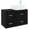 vidaXL Set di mobili per il bagno 2 pcs Rovere Nero
