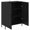 vidaXL Credenza Rovere Nero 69,5 x 34 x 90 cm Legno multistrato