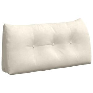 vidaXL Cuscino per Schiena Crema 100 x 24 x 50 cm Velluto