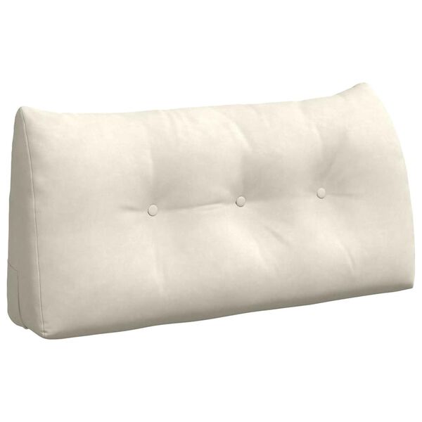 vidaXL Cuscino per Schiena Crema 100 x 24 x 50 cm Velluto