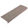 vidaXL Tappetini per scale 15 pz 65x21x4 cm Beige scuro con bordo rettangolare
