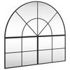 vidaXL Specchio da Parete Nero 100x90 cm Arco in Ferro