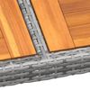 vidaXL Tavolo Giardino 150x90x75cm Massello Acacia e Polyrattan Grigio