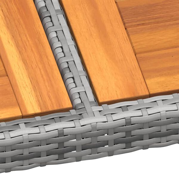 vidaXL Tavolo Giardino 150x90x75cm Massello Acacia e Polyrattan Grigio