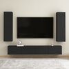 vidaXL Mobile Porta TV Nero 30,5x30x110 cm in Legno Multistrato