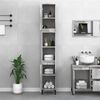 vidaXL Armadietto Bagno Grigio Cemento 30x30x190 cm Legno Multistrato
